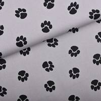 Obrázok ku produktu DEKORAČNÁ LÁTKA labka sivá čierna