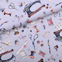 Obrázok ku produktu DEKORAČNÁ LÁTKA krajčírstvo sivá