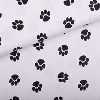 Obrázok ku produktu DEKORAČNÁ LÁTKA labka biela čierna