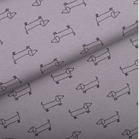 Obrázok ku produktu BAVLNENÝ ÚPLET pes sivá čierna