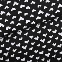 Obrázok ku produktu BAVLNENÝ ÚPLET srdiečko čierna biela