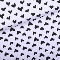 Obrázok ku produktu BAVLNENÝ ÚPLET srdiečko biela čierna