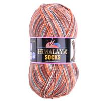 Obrázok ku produktu Pletacia priadza Himalaya SOCKS 160-03 oranžová sivá smotanová