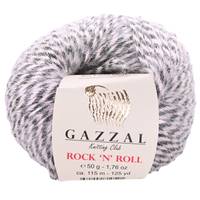 Obrázok ku produktu Pletacia priadza Gazzal ROCK 'N' ROLL 13958 sivá biela