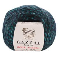 Obrázok ku produktu Pletacia priadza Gazzal ROCK 'N' ROLL 13951 čierna zelená