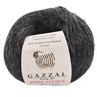 Obrázok ku produktu Pletacia priadza Gazzal PERU ALPACA 2304 sivá čierna