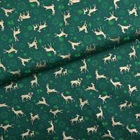 Obrázok ku produktu BAVLNENÁ LÁTKA vianočná zelená žltá zlatá