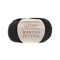 Obrázok ku produktu Pletacia vlna Alize MERINO ROYAL 060 čierna