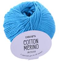 Obrázok ku produktu Pletacia vlna Drops COTTON MERINO UNI COLOUR 24  modrá