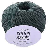 Obrázok ku produktu Pletacia vlna Drops COTTON MERINO UNI COLOUR 22 tmavá zelená
