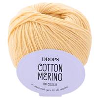 Obrázok ku produktu Pletacia vlna Drops COTTON MERINO UNI COLOUR 17 svetlá žltá