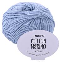 Obrázok ku produktu Pletacia vlna Drops COTTON MERINO UNI COLOUR 09 svetlá modrá