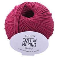 Obrázok ku produktu Pletacia vlna Drops COTTON MERINO UNI COLOUR 07 bordová