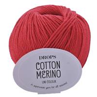 Obrázok ku produktu Pletacia vlna Drops COTTON MERINO UNI COLOUR 06 červená