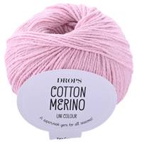 Obrázok ku produktu Pletacia vlna Drops COTTON MERINO UNI COLOUR 05 svetlá ružová