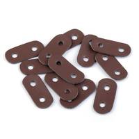 Obrázok ku produktu Brzdičky z eko kože 16x34 mm hnedá tmavá /2ks