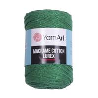 Obrázok ku produktu Špagát na macrame techniku YarnArt MACRAME COTTON LUREX 728 zelená