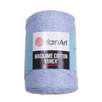 Obrázok ku produktu Špagát na macrame techniku YarnArt MACRAME COTTON LUREX 729 modrá strieborná