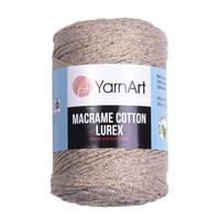 Obrázok ku produktu Špagát na macrame techniku YarnArt MACRAME COTTON LUREX 735 béžová zlatá