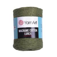 Obrázok ku produktu Špagát na macrame techniku YarnArt MACRAME COTTON LUREX 741 zelená strieborná