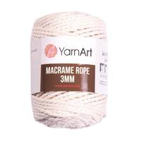 Obrázok ku produktu Špagát na macrame techniku YarnArt MACRAME ROPE 3mm 752 smotanová