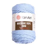 Obrázok ku produktu Špagát na macrame techniku YarnArt MACRAME ROPE 3mm 760 modrá svetlá