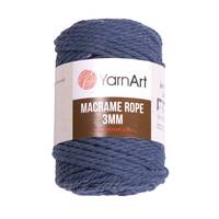 Obrázok ku produktu Špagát na macrame techniku YarnArt MACRAME ROPE 3mm 761 modrá tmavá
