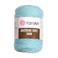 Obrázok ku produktu Špagát na macrame techniku YarnArt MACRAME ROPE 3mm 775 modrá mentolová