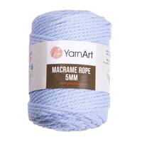 Obrázok ku produktu Špagát na macrame techniku YarnArt MACRAME ROPE 5mm 760 modrá svetlá