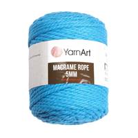Obrázok ku produktu Špagát na macrame techniku YarnArt MACRAME ROPE 5mm 763 modrá