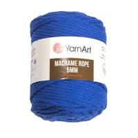 Obrázok ku produktu Špagát na macrame techniku YarnArt MACRAME ROPE 5mm 772 modrá