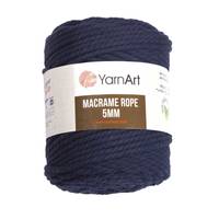 Obrázok ku produktu Špagát na macrame techniku YarnArt MACRAME ROPE 5mm 784 modrá tmavá