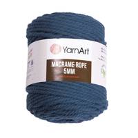 Obrázok ku produktu Špagát na macrame techniku YarnArt MACRAME ROPE 5mm 789 modrá