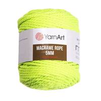 Obrázok ku produktu Špagát na macrame techniku YarnArt MACRAME ROPE 5mm 801 žltá neonová