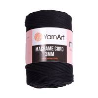 Obrázok ku produktu Špagát na macrame techniku YarnArt MACRAME CORD 3mm 750 čierna