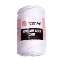Obrázok ku produktu Špagát na macrame techniku YarnArt MACRAME CORD 3mm 751 biela