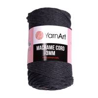 Obrázok ku produktu Špagát na macrame techniku YarnArt MACRAME CORD 3mm 758 sivá tmavá