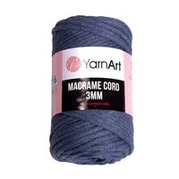 Obrázok ku produktu Špagát na macrame techniku YarnArt MACRAME CORD 3mm 761 modrá