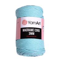 Obrázok ku produktu Špagát na macrame techniku YarnArt MACRAME CORD 3mm 775 modrá mentolová