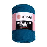 Obrázok ku produktu Špagát na macrame techniku YarnArt MACRAME CORD 3mm 789 modrá tmavá