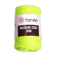 Obrázok ku produktu Špagát na macrame techniku YarnArt MACRAME CORD 3mm 801 žltá neonová