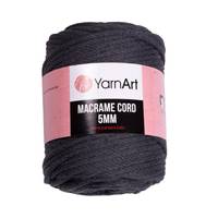 Obrázok ku produktu Špagát na macrame techniku YarnArt MACRAME CORD 5mm 758 sivá tmavá