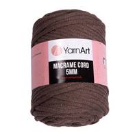 Obrázok ku produktu Špagát na macrame techniku YarnArt MACRAME CORD 5mm 769 hnedá tmavá