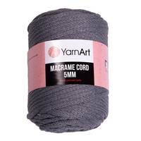 Obrázok ku produktu Špagát na macrame techniku YarnArt MACRAME CORD 5mm 774 sivá tmavá