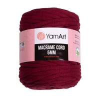 Obrázok ku produktu Špagát na macrame techniku YarnArt MACRAME CORD 5mm 781 bordová