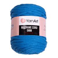 Obrázok ku produktu Špagát na macrame techniku YarnArt MACRAME CORD 5mm 786 modrá