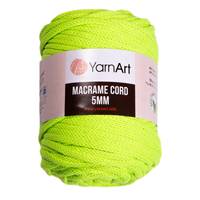 Obrázok ku produktu Špagát na macrame techniku YarnArt MACRAME CORD 5mm 801 žltá neonová