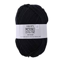 Obrázok ku produktu Pletacia vlna Drops MERINO EXTRA FINE 02 čierna