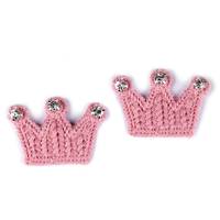 Obrázok ku produktu NÁŠIVKA háčkovaná dekorácia ružová