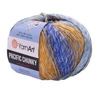 Obrázok ku produktu Pletacia vlna YarnArt PACIFIC CHUNKY 309 žltá sivá modrá